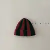 Gorros de Lana para Niños para Otoño e Invierno, Elegantes Gorros de Punto con Rayas y Bloques de Color para Niños y Niñas, Gorros de Punto para Bebés, Modernos