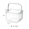 Bolsa de Palha Transparente Estilo Leve de Luxo Cesta Estilo Ins Cesta Estilo Camping ao Ar Livre Cesta de Piquenique para Frutas Prato de Frutas Cesta de Armazenamento para Sala de Estar Plástico