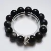 [Los Sueños Viejos Aún Permanecen] Pulsera Hecha a Mano de Cristal Natural Obsidiana Plateada para Mujeres, Estilo Nuevo Versátil, Pulsera de Efecto Blanqueador al por Mayor