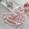Calcinha Feminina Confortável Fofa Estilo Japonês Fresca Três Cores Seda Leite Bordada Princesa Estudante Cintura Média Triângulo