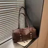 Bolsa de Comercio Exterior de Gran Capacidad 2026 Nuevo Estilo Vintage Bolso de Hombro Versátil Bolso de Mujer para Viaje Diario Bolso de Almohada para Debajo del Brazo