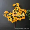 Flor artificial hoja de ginkgo estilo INS fabricantes decoración del hogar boda Planta de pared pared de plantas accesorios de hoja de ginkgo amarillo