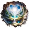 Efeito Visual 3D Paisagem Estética Padrão Adesivos Decorativos para Porta e Janela de Restaurante Adesivos Impermeáveis para Carroceria