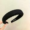 Faixa de cabeça de lã tricotada para outono e inverno, estilo rede vermelha ins para mulheres, grampo de cabelo de aba larga, grampo de cabelo elegante estilo coreano, aumento, faixa de cabeça com topo de caveira