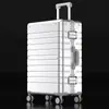 Maleta de Aleación de Aluminio y Magnesio Maleta Ejecutiva Elegante Maleta de Cabina de 20 pulgadas Maleta con Ruedas de 24 pulgadas Caja Completamente Metálica