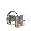 Válvula de Bola de Triángulo de Flujo Grande Extendida Interruptor de Paso Total Válvula de Cierre de Agua Caliente y Fría para Inodoro Calentador de Agua Válvula de 4 Puntos Transfronterizo