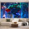 Pano de pendurar anime Marvel Spider-Man, pano de fundo decorativo de cabeceira, pano de parede de quarto de herói do universo paralelo