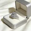 2026 Venta Caliente Comercio Electrónico Transfronterizo El Más Vendido Anillo para Mujer Completamente Incrustado con Diamantes Simulados Anillo de Boda Compromiso
