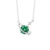 Collar Original de Piedra de las Doce Estrellas Plata Esterlina 925 Moda para Mujer Joker Cadena de Zirconio Azul Mar Colgante de Piedra Natal