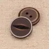 Botones de Resina con Grano de Madera Falso en Stock al por Mayor, Botones de Moda Versátiles para Suéteres de Cachemir y Cárdigans, Botones Redondos de Gama Alta Cosidos a Mano