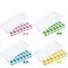 Molde para Cubitos de Hielo de Frutas Bandeja de Hielo de Silicona Paleta Congelada Molde de Hielo de 14 Rejillas Cubito de Hielo Caja de Hielo Molde para Cubitos de Hielo Casero