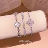 Pulsera de Broche Cuadrado con Circonia Galvanizada en Oro Real de 18K con un Diseño Elegante y Versátil, Joyería Retro de Lujo Ligero para Mujeres