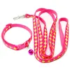 Collar con cascabeles de flores de colores correa para perro gatito collar para perro correa para perro suministros para mascotas anti-pérdida
