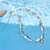 Pulsera Transfronteriza Europea y Americana Estilo Natural de Estrella de Mar y Concha con Caracola y Cuentas de Arroz, Cordón Fresco y Elegante de Cinco Colores
