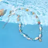 Europa y Estados Unidos transfronterizos súper ventas pulsera de viento marino concha de color collar hecho a mano pulsera pulsera de grava natural al por mayor