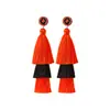Pendientes de Borlas Europeos y Americanos de Estilo Étnico Transfronterizos Amazon, Pendientes de Botón de Semillas Únicos Hechos a Mano de Alta Gama, Accesorios para Mujer de Nicho