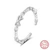Anillo Minimalista de Plata S925 con Lazo Abierto Diseño de Nicho Serie de Venta Caliente Transfronteriza Envío Directo de Fábrica