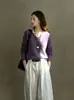 Suéter de Lana para Mujer Cuello en V Suéter de Lana Cachemir Top para Mujer Holgado Manga Larga Jersey Suéter Base de Punto