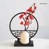 Adorno Estilo Chino Zen Hojas de Bambú Flores Artificiales Pantalla de Media Nube Nuevo Estilo Chino Estilo Antiguo Escena de Fotografía Arreglo Pantalla Pequeña de Escritorio