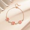 Pulseira de prata 925 Trevo 999 feminina doce ins design de nicho joia de mão para amigas presente de Dia dos Namorados para namorada