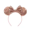 Diadema de lentejuelas de Mickey estilo niña linda Diadema con lazo de Minnie Accesorios para el cabello de niños Tocado para fiesta navideña