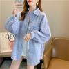 Camisa a cuadros transpirable de primavera y otoño para mujer, estilo retro japonés, para estudiantes, de manga larga, talla grande, holgada, con protector solar, venta al por mayor