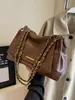 Bolsa tote 2026 novo modelo, elegante e de alta qualidade, bolsa de grande capacidade para o dia a dia, bolsa de ombro com corrente simples e casual, bolsa transversal