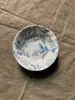 Porcelana amarilla vintage original con motivos florales azules, plato para bistec estilo francés, plato plano, plato hondo, taza y plato para el té de la tarde, decoración bajo vidriado