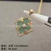 Venta Caliente Buccellati Trébol de Cuatro Hojas Ópera Collar Grueso Chapado en Oro Real de 18 Quilates Plata de Ley Diamantes Incrustados Fabricante de Origen
