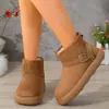 Botas Martin Nuevas de Invierno 2026 para Mujer con Peluche Espeso Botas de Nieve para Mujer Birkenstock Otoño/Invierno Suela Gruesa Zapatos Cálidos de Algodón