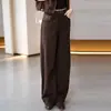 Jeans Feminino Fashionable de Perna Afunilada Faca Curva Outono 2026 Novo Cintura Alta Solto Modelador Casual Versátil Calça de Perna Larga