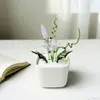 Vaso de Flores Esmaltado Zibo, Decoração com Flores Artificiais, Artesanato, Presente de Dia das Mães, Flor Eterna, Decoração Criativa para Desktop