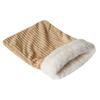 Gaiola de Gato de Veludo Listrado Saco de Dormir para Gato Ninho de Gato Quente e Seguro para Inverno e Todas as Estações Saco de Dormir para Gato Bolsa Túnel para Gato