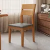 Mesa y sillas de comedor nórdicas para casas pequeñas, sillas de comedor de cuero con respaldo, sillas de comedor de madera maciza modernas minimalistas para hotel y cafetería