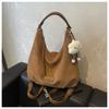 Bolsa Plissada Feminina Mais Vendida no Exterior 2026 Nova Bolsa de Ombro de Grande Capacidade Bolsa de Ombro Suede Texturizada para Axila