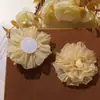 Atmosfera pura e fria temperamento gentil rede camélia acessórios de cabelo DIY elásticos de cabelo sapatos chapéus tiaras roupas acessórios de flor