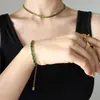 Personalidad elegante no se desvanece temperamento moda Cristal Transparente púrpura verde blanco circón Joyería collar pulsera juego de joyas