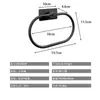 Anillo Redondo para Toalla de Acero Inoxidable Transfronterizo Baño Baño Anillo Redondo Ovalado Negro para Toalla Colgante