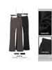 Calça de Lã Pesada Céu Estrelado 420g para Homens, Calça Melard, Calça Flare Retro Americana Cleanfit, Estilo Outono e Inverno