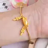 Pulseira Universal Dourada Areia Antiga de Longa Duração Corrente DIY Corrente Cauda de Tigre Ajustável com Corrente Extensora Pulseira Dourada Areia
