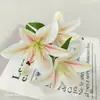 Flores de lírio artificiais, plantas em vaso, flores de seda, peças decorativas para salas de estar e mesas de jantar, arranjos florais para decoração de casa e de fundo de casamento