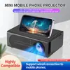 Projetor Mini Portátil Cross-Border M200S LED Celular Home Theater Espelhamento de Tela de Celular com Fio Suporta 1080