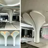 Fábrica customizada arte de parede de fundo para interior de shopping moderno de luxo e aeroporto GRG gesso colunas romanas irregulares atacado