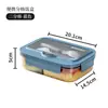 Popular Lonchera Rectangular de Plástico con Compartimentos, Lonchera Portátil para Estudiantes, Grado Alimenticio, Lonchera Apta para Microondas al por Mayor
