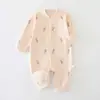 Macacão de Bebê Recém-Nascido Algodão Puro Sem Costura Macacão de Engatinhar Roupa de Bebê para Todas as Estações Roupa de Bebê Anyang Algodão Antibacteriano 7A