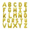Balão Metalizado Letra 16 polegadas Versão EUA Dourado Prata Ouro Rosa Alfabeto Inglês A-Z Aniversário Casamento Filme de Alumínio