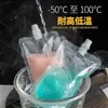 Venta al por mayor directa de fábrica boquilla de succión universal bolsa bolsa para bebidas medicina china sopa de ciruela ácida leche de soja cerveza transparente auto-soportante sub-bolsa