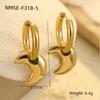 Sentido del Diseño Nicho Moda Acero Inoxidable Amor Hebilla de Oreja Anillo de Oreja Elegante Combinable Pendientes Viento Frío Joyería de Oreja Personalizada