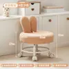 Taburete con Ruedas Giratorias para Abrir Paquetes, Taburete Bajo con Ruedas, Silla Estilo Crema, Taburete Pequeño para el Hogar para Limpiar Pisos, Acabado de Costuras y Organización de Artículos, Taburete Redondo