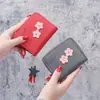 Billetera Corta Nueva 2026 para Estudiantes Mujeres, Monedero con Cremallera, Lindo Monedero Mini Fresco Estilo Coreano Floral